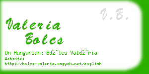 valeria bolcs business card